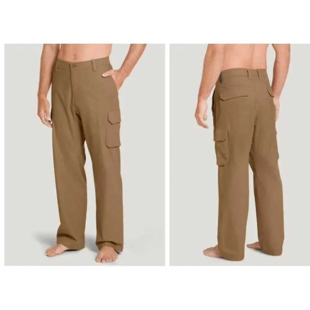 New NWT Jockey Outdoors Easy Fit Men's Cargo Pants Size 36‎ X 32 Tan Khaki